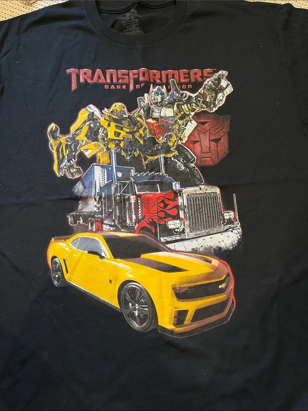 T-Shirt Transformers boys new size 14/16 cotton  short sleeves
